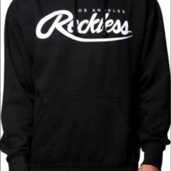 white reckless hoodie